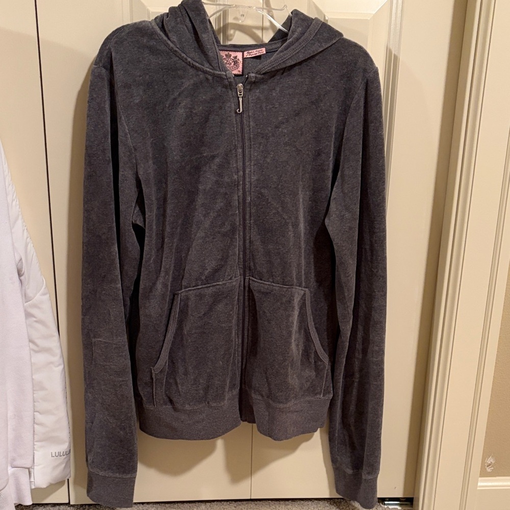 JUICY COUTURE charcoal gray zip up hoody